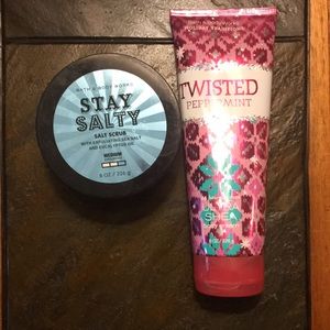 Bath and body works Salt scrub and lotion